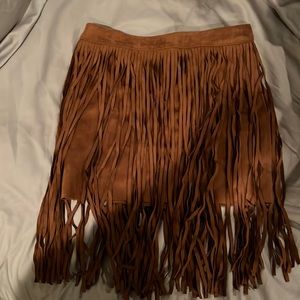 Truluv suede fringe skirt - NWT - 6x - so soft!